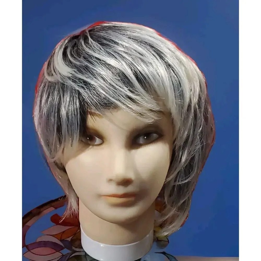 Women’s Salt And Pepper Gray Silver Shag Style Wig